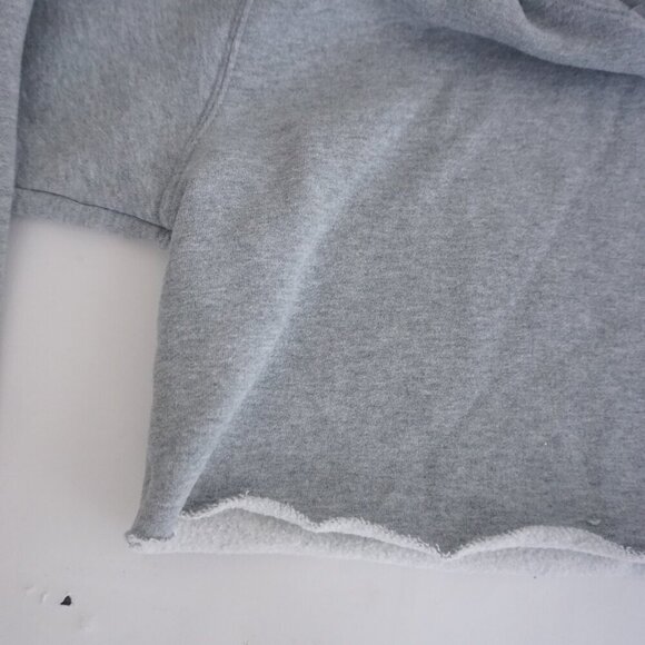 Aritzia TNA Grey Cropped Hoodie Cotton Sweatshirt Sweater XS - Picture 5 of 12